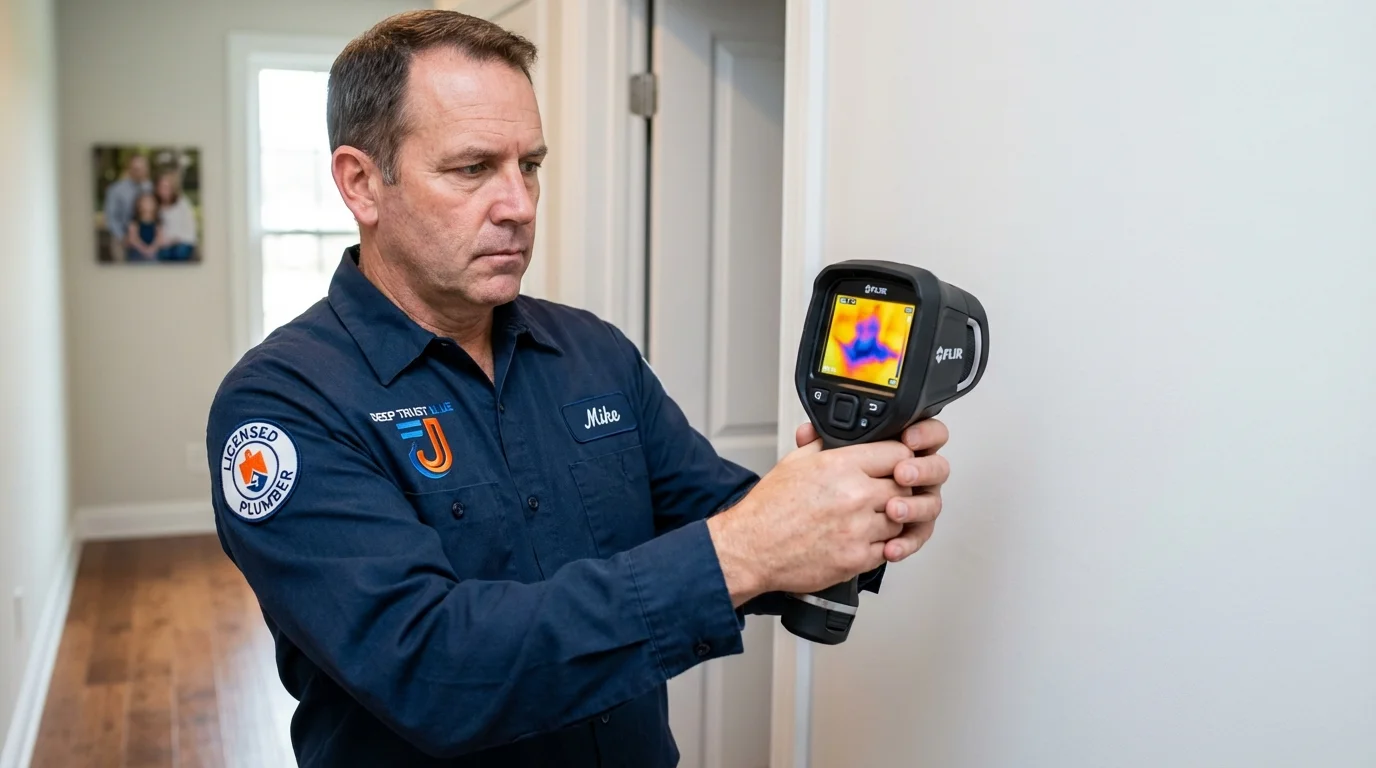 Thermal imaging leak detection by Johns Plumbing LLC in Niverville